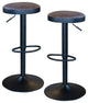 AmeriHome Classic Brown Faux Leather Bar Stool Set