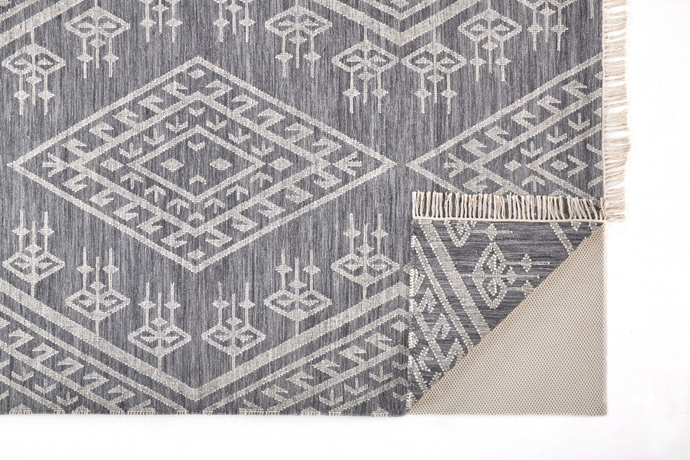 Weave & Wander Bray Navy/Ivory Rug, 10'x14'
