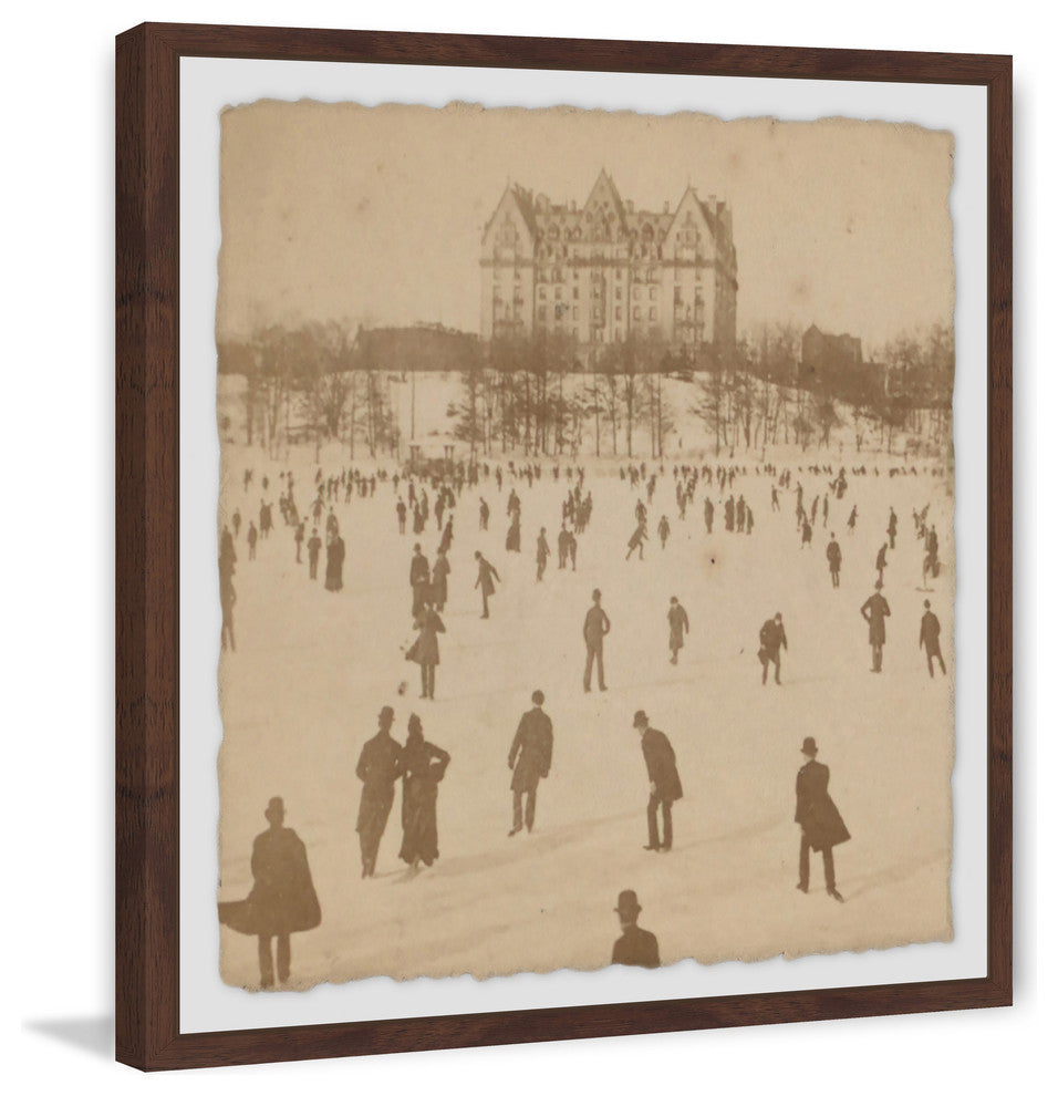"Skating II" Framed Painting Print, 32"x32"