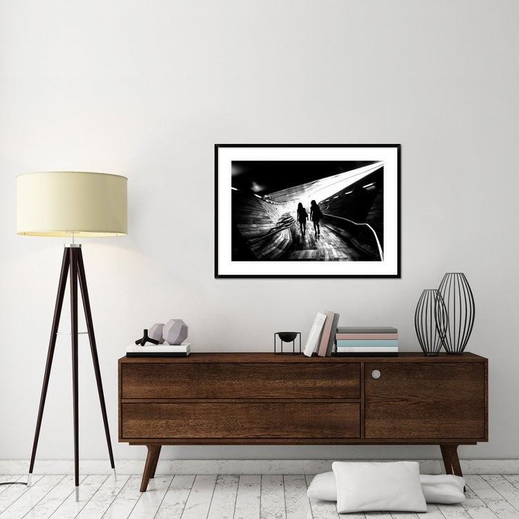 "Walking Towards The Light" Framed Digital Print by Tetsuya Hashimoto, 44x32"