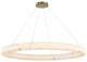 LumenAria Medley Ring Pendant Brushed Brass/Faux Alabaster 52"x3.5"