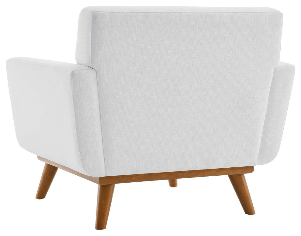Armchair Accent Chair, Fabric, White, Modern, Living Lounge Hotel Hospitality