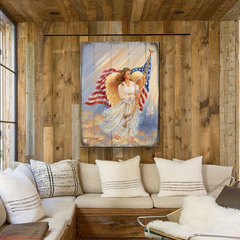 American Angel Wooden Block, 48 X 36