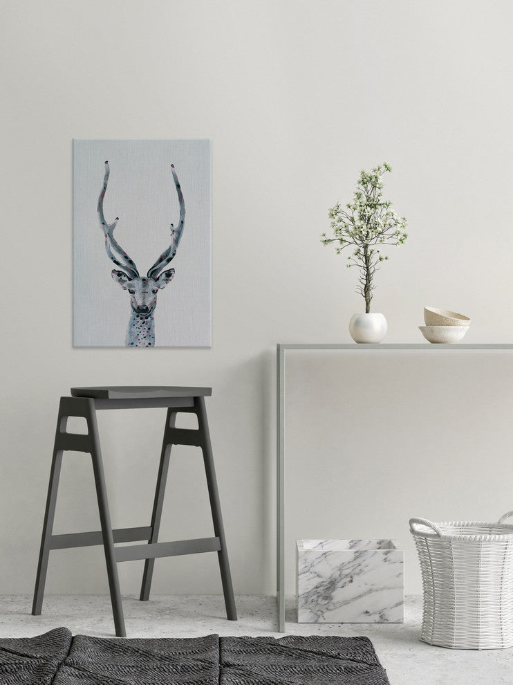 "Long Horns" Painting Print on Wrapped Canvas, 40"x60"