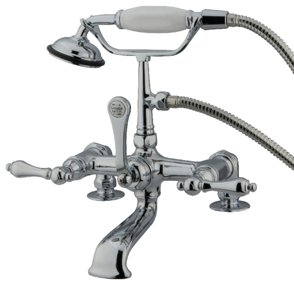 Kingston Brass 7" Deck Mount Tub Faucet, Polished Chrome