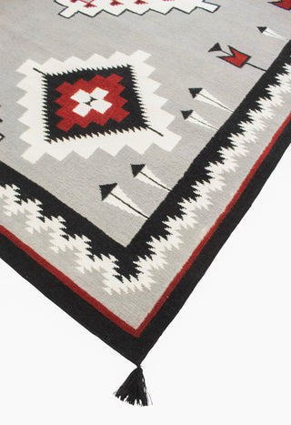 Noori Rug Handmade Flatweave Navi Silver/Black Rug