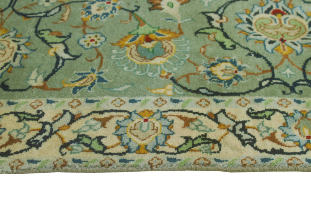 Super Vintage Distressed Calvert Lt. Green/Red Rug, 10'2 x 13'0