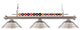 Shark Collection 3 Light Billiard Light in Brushed Nickel Finish