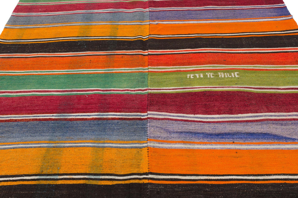 Vintage Anatolian Kilim Rug 6' 2" x 11' 6", 74 in. x 138 in.