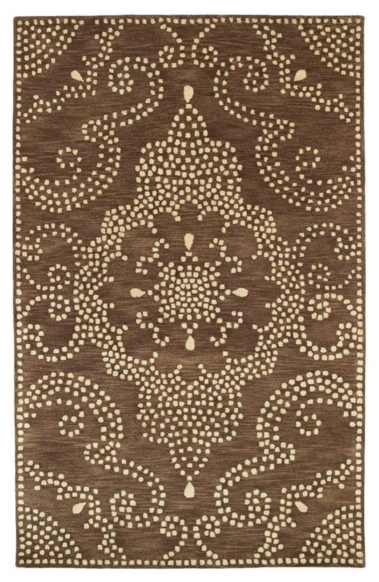 Kaleen Hand-Tufted Rosaic Wool Rug, Brown, 5''x7''9"