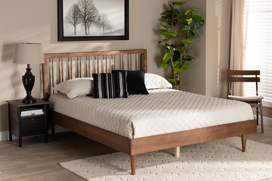 Reidy Modern Farmhouse Mission Wooden Platform Bed Collection, Full