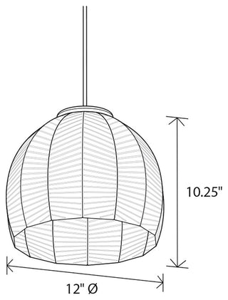 Amicus 12" Pendant, Brushed Brass Shade, Walnut, Cool Led