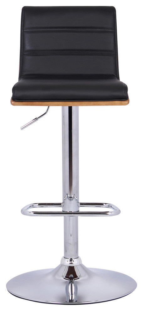 Aubrey Swivel Bar Stool, Black