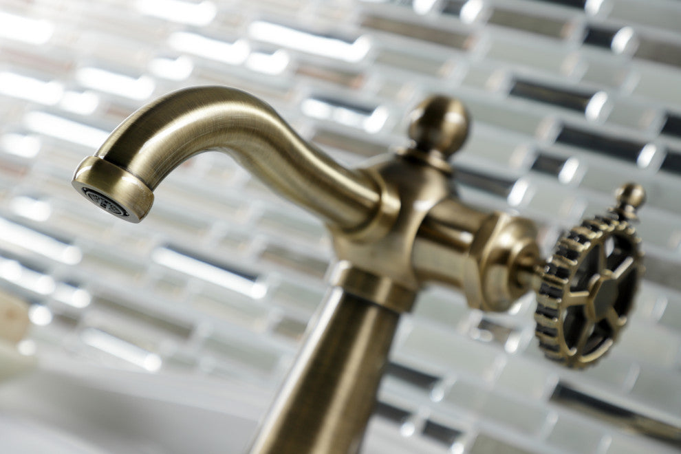 Kingston Brass KSD3543CG Single-Handle Bathroom Faucet, Push Pop-Up