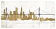 "Bridge and Skyline Gold" Digital Paper Print by Avery Tillmon, 74"x38"