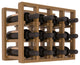 12-Bottle Counter Top/Pantry Wine Rack, Redwood, Oak + Satin