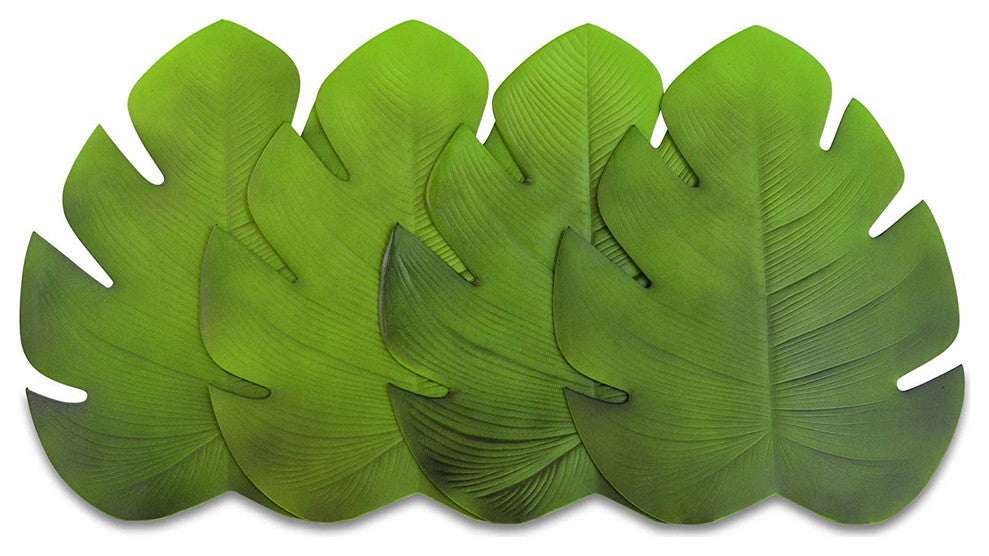 Palm Leaf Place Mats, Set of 4, 19"