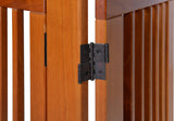 Ruffluv 3 Panel Expansion Pet Gate with Door, Medium 24", Gray