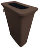 LA Linen Stretch Spandex Trash Can Cover for Slim Jim 23 gal., Brown