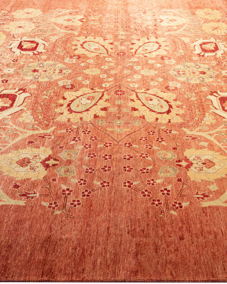 Eclectic, One-of-a-Kind Hand-Knotted Area Rug Pink, 7' 10" x 10' 1"