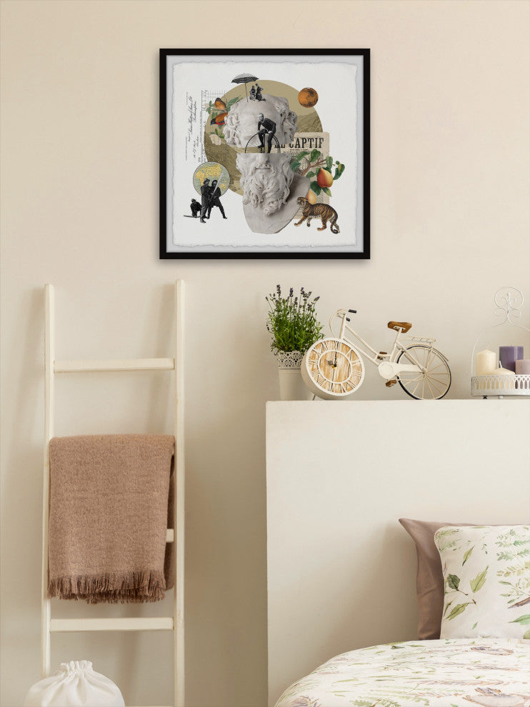 "The Captive" Framed Painting Print, 12x12