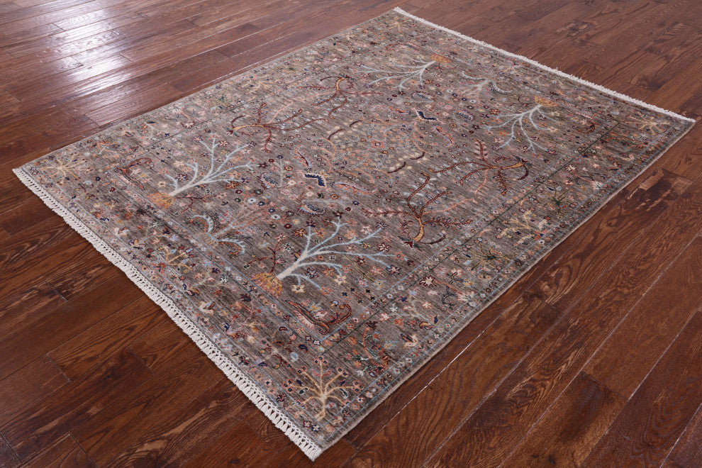 5' 3" X 6' 7" Persian Tabriz Handmade Rug Q10119