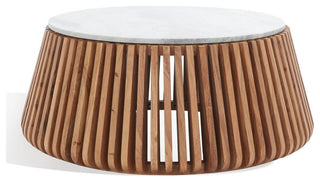 Safavieh Couture Luanne Marble Top Coffee Table Natural/Light Grey