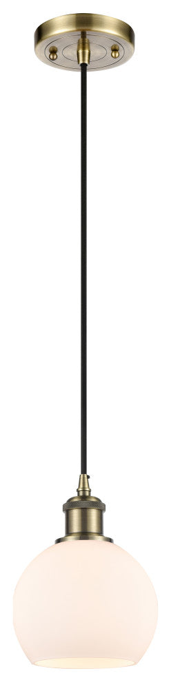 Innovations 516-1P-AB-G121-6 1 Light 6" Mini Pendant, Antique Brass