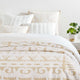 Knight Wood Cutwork Natural Coverlet, King