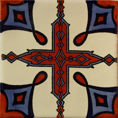 6x6 4 pcs Zacapu Talavera Mexican Tile