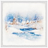 "Winter Stream" Framed Painting Print, 24x24
