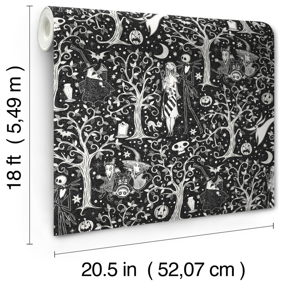 Disney The Nightmare Before Christmas Black Forest Peel and Stick Wallpaper