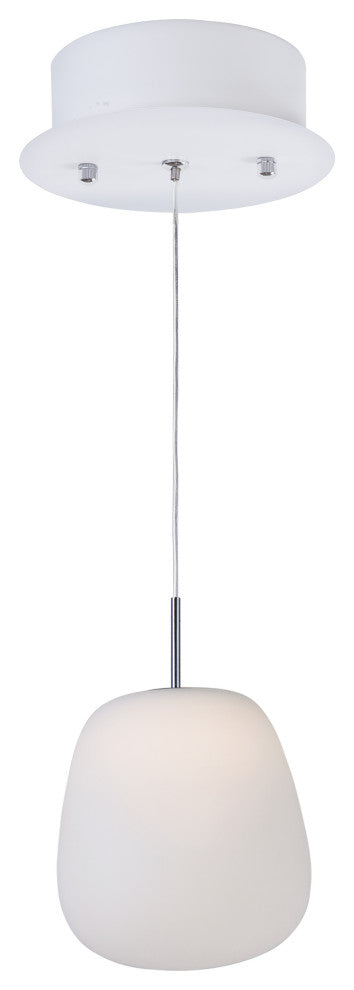 Puffs 1-Light LED Pendant, White