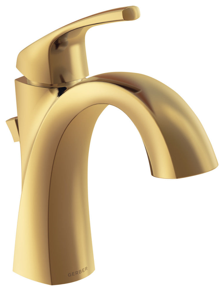 Vaughn Single Handle Lavatory Faucet w/ Metal Pop-Up Drain Chrome, Brushed Bronze