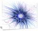 Blue Light Fractal Flower Texture, Abstract Canvas Art Print, 20x12