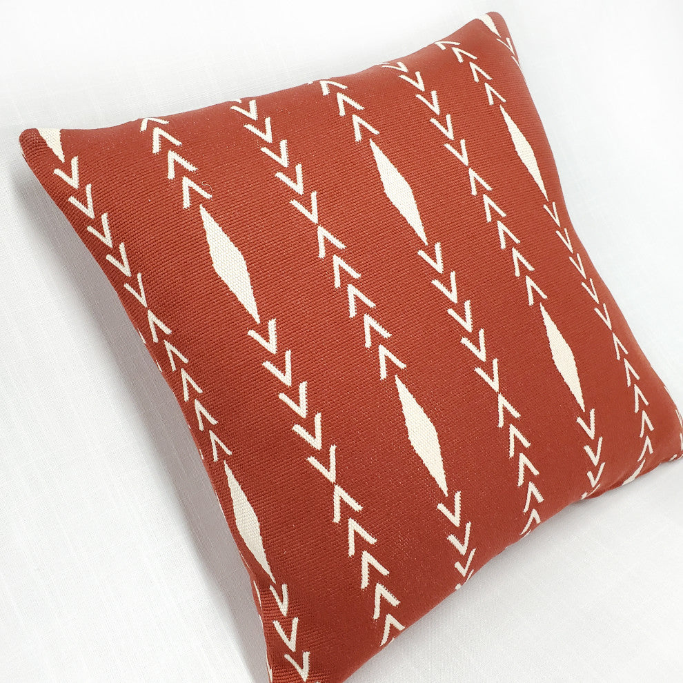 Diamond Ray Cinnamon Throw Pillow 20x20