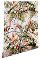 Deny Designs Marta Barragan Camarasa Exotic Birds Wallpaper, Green, 2'x10'