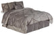 Pintuck Plush 3-PC Complete Comforter Set, Silver, Full, 7-Pc