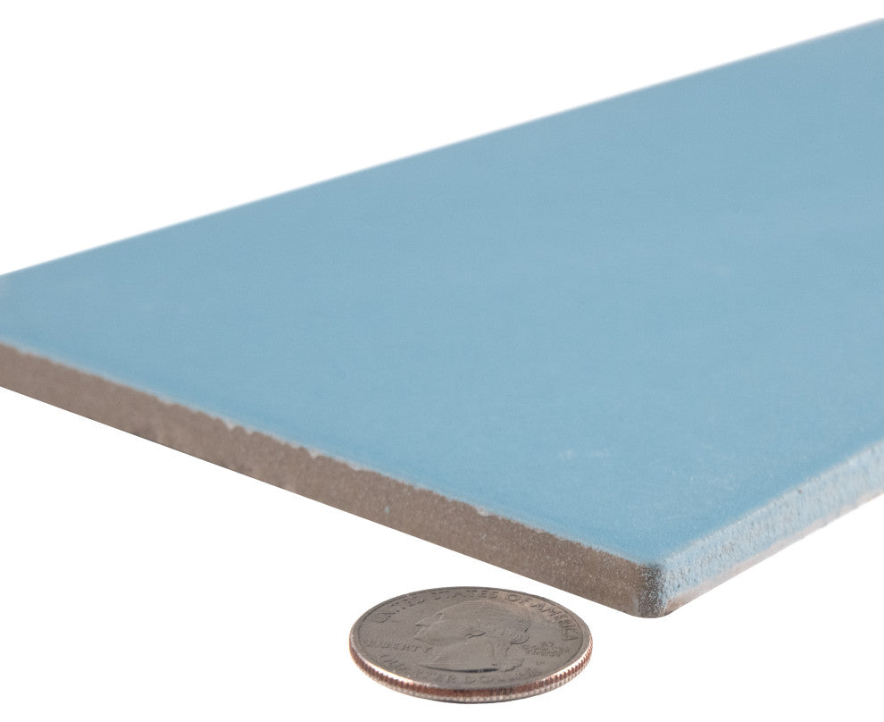 Piscina Brick Matte Blue Porcelain Floor and Wall Tile