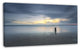 Stormy and Dark Sea Sunset, Seascape Canvas Art Print, 32"x16"