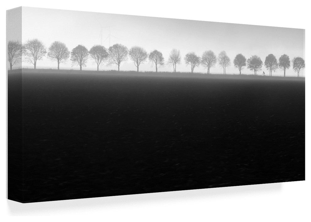 Huib Limberg 'Foggy Flevopolder' Canvas Art, 32"x16"