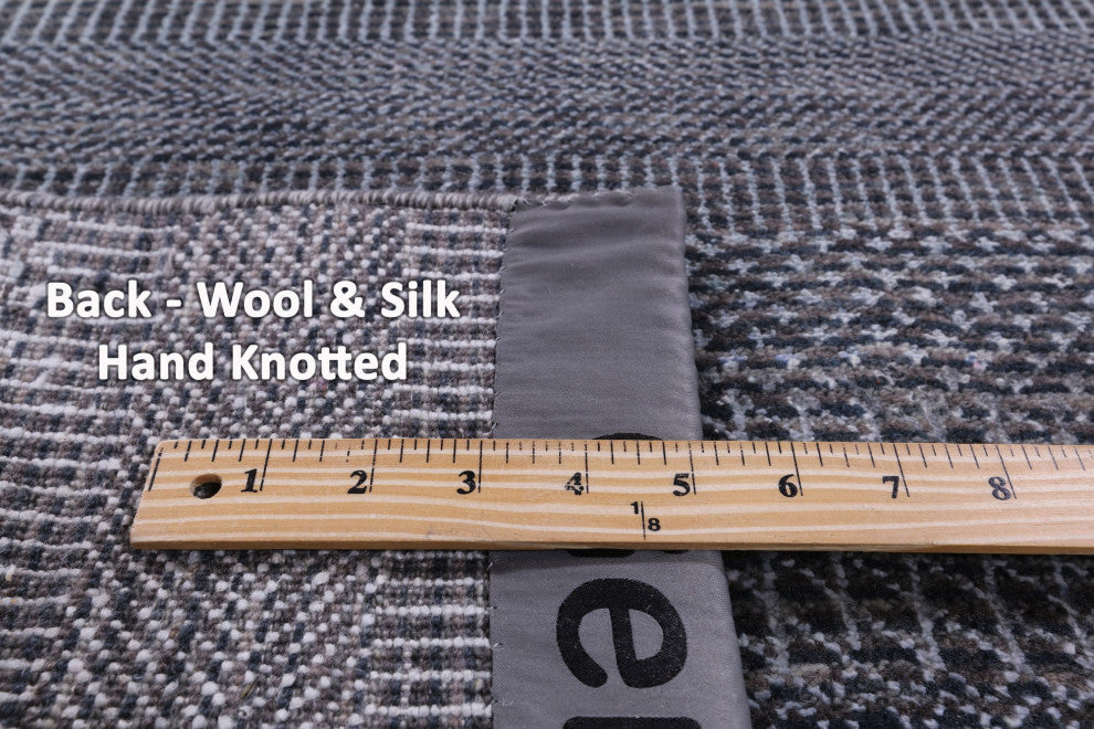 Wool and Silk Hand Knotted Savannah Grass Rug 3' 11" X 5' 11" Q11500