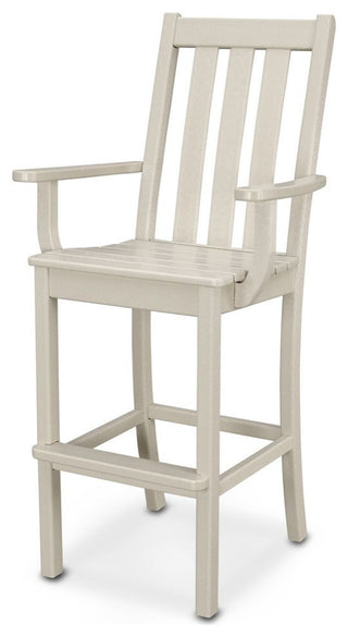 Polywood Vineyard Bar Arm Chair, Sand