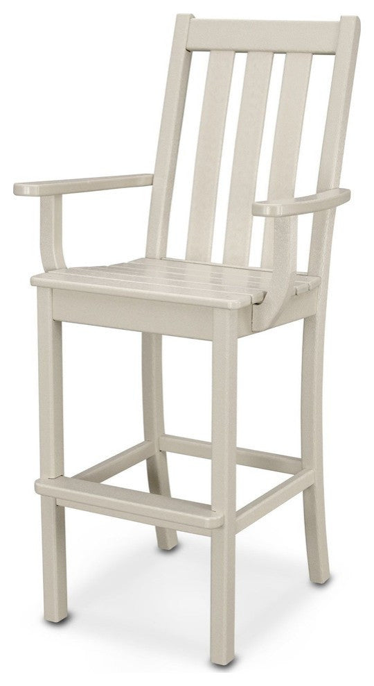 Polywood Vineyard Bar Arm Chair, Sand