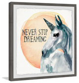"Never Stop Dreaming" Framed Painting Print, 24"x24"