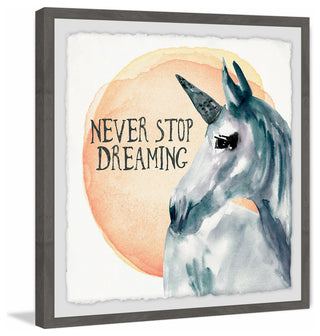 "Never Stop Dreaming" Framed Painting Print, 24"x24"