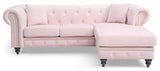 Nola Sofa Chaise, Pink