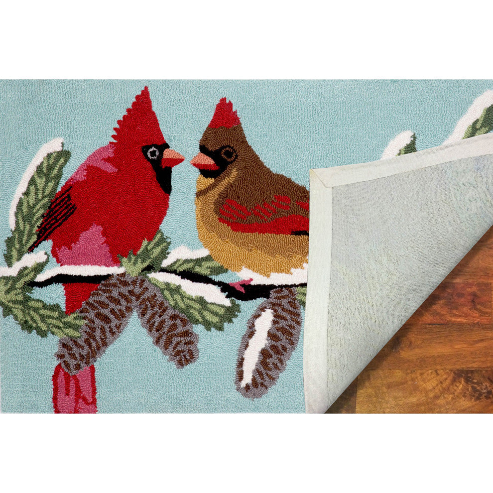 Frontporch Cardinals Indoor/Outdoor Rug Sky 2'x3'