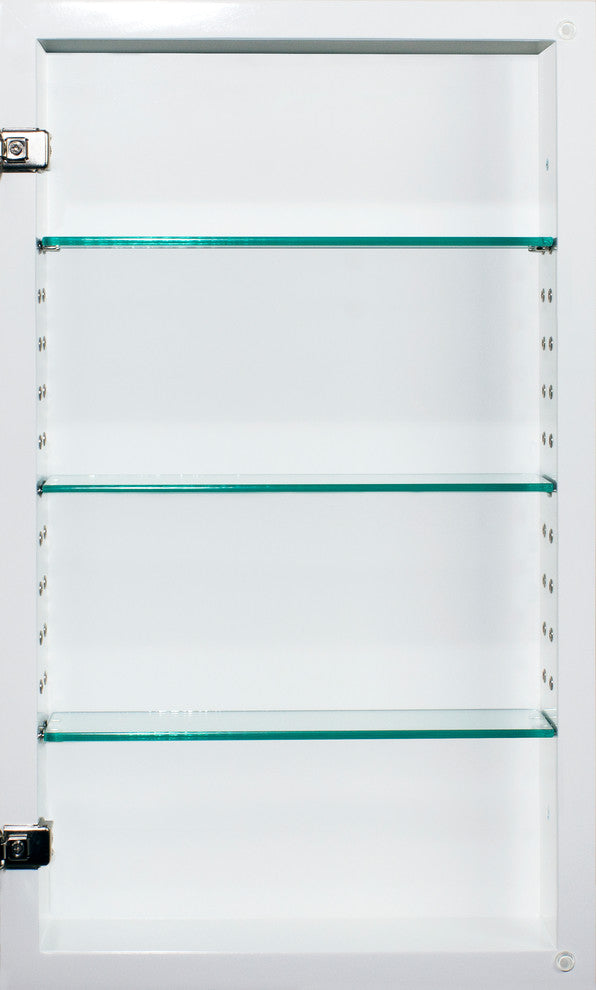Concealed Picture Frame Medicine Cabinet, Unfinished Raised, 14"x24"