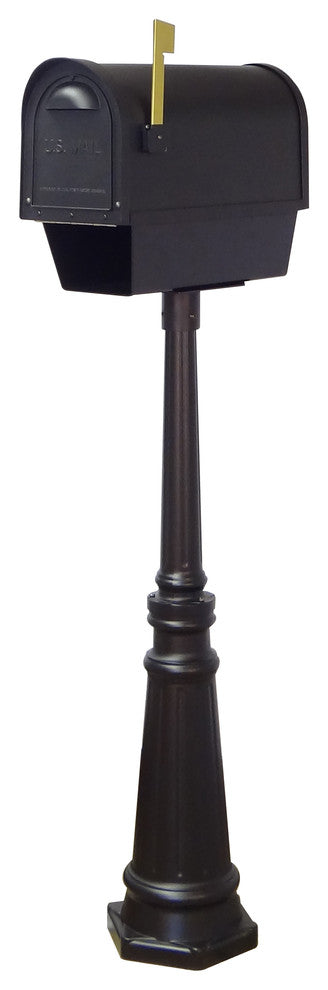 Classic Mailbox, Newspaper Tube, Locking Insert & Post, Direct Burial Kit